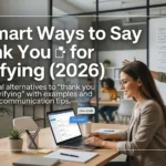 other ways to say thank you for clarifying