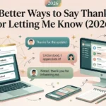 other ways to say thank you for letting me know
