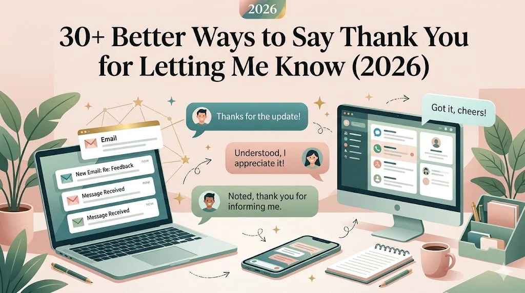other ways to say thank you for letting me know