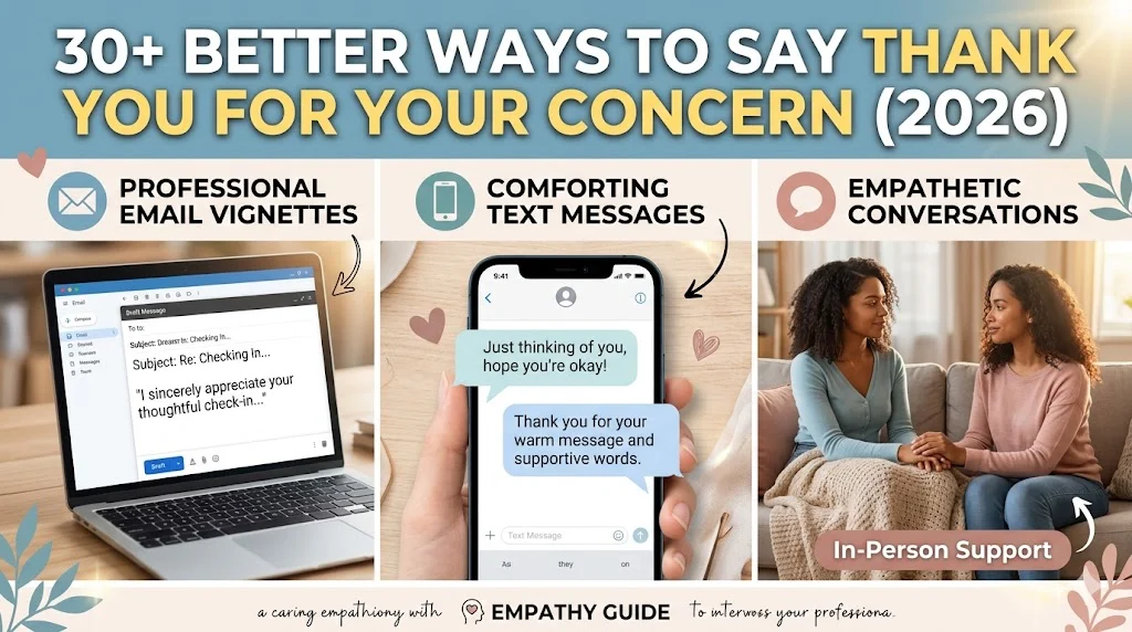 other ways to say thank you for your concern