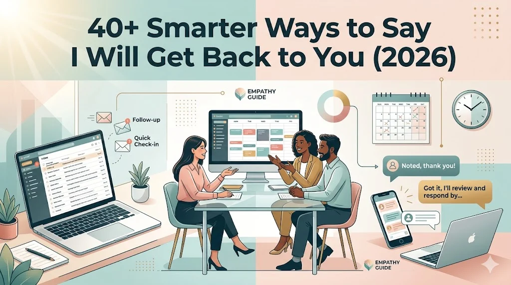 Smarter ways to say i will get back to you