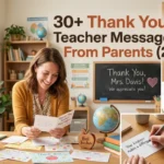 thank you teacher messages from parents