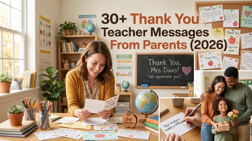 thank you teacher messages from parents