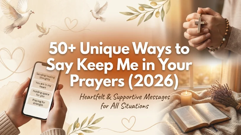 unique ways to say keep me in your prayers