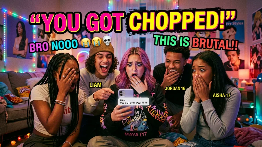 chopped meaning slang
