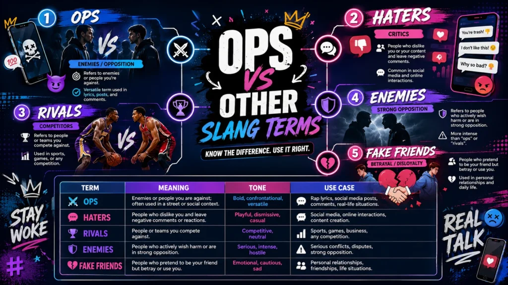 Deep Comparison: Ops vs Other Slang Terms