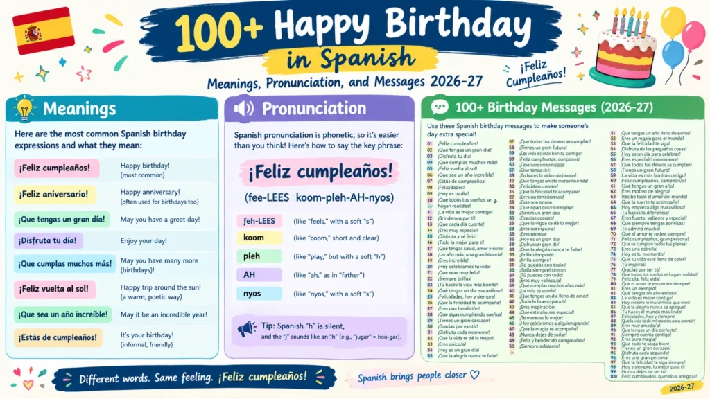 Happy Birthday in Spanish