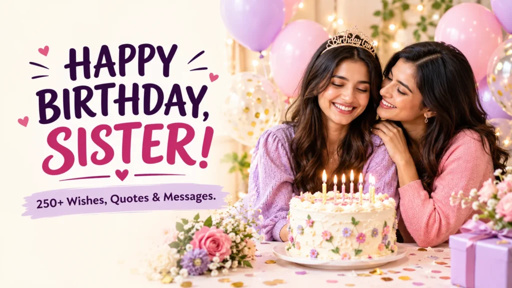 Happy Birthday Sister: 250+ Heartfelt Wishes, Quotes, Messages, and Captions